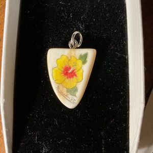 NBW Maui BC Yellow Hibiscus Pendant